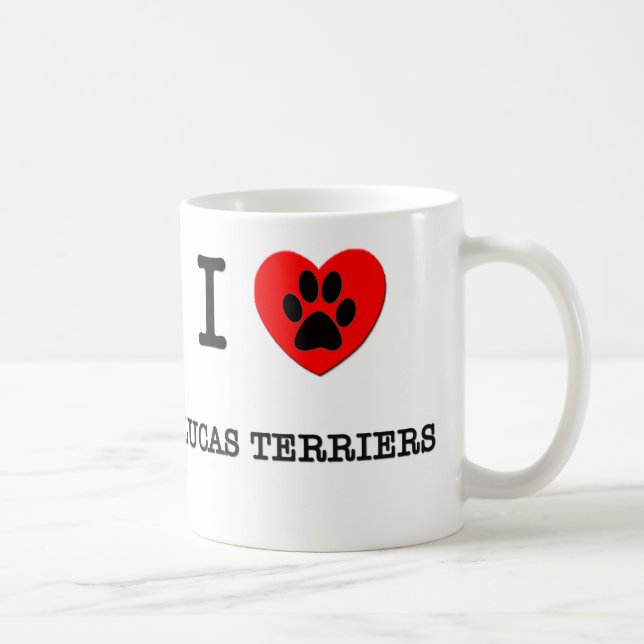CANECA DE CAFÉ EU AMO MEUS TERRIER DE LUCAS (Direita)