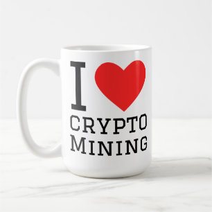 Caneca De Café Eu amo mineração de criptomoedas