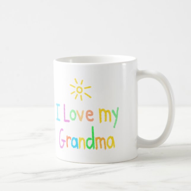 Caneca De Café Eu amo minha avó (Direita)