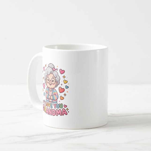 Caneca De Café Eu amo minha avó (Frente Esquerda)