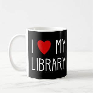 Caneca De Café Eu Amo Minha Biblioteca Para Os Líderes De Livros