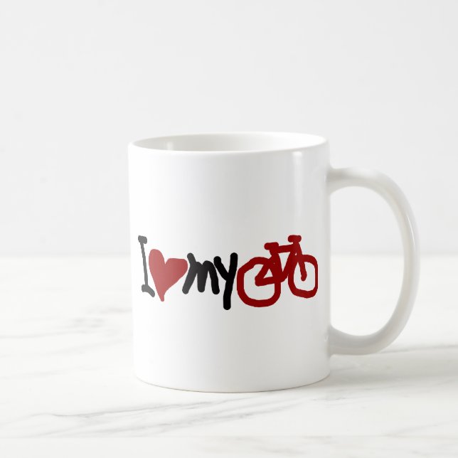 Caneca De Café Eu amo minha bicicleta (Direita)