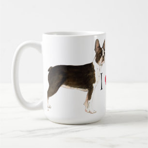 Caneca De Café Eu amo minha Boston Terrier