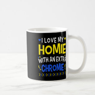 Caneca De Café Eu Amo Minha Casa Com Um Pai Extra De Chromie Mamã