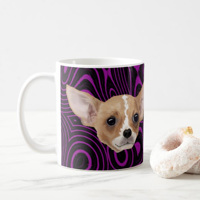 Caneca De Café Eu amo minha chihuahua (Com Donut)