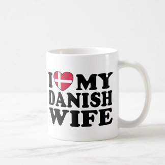 Caneca De Café Eu Amo Minha Esposa Dinamarquesa