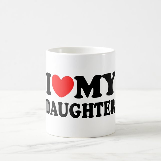 Caneca De Café Eu amo minha filha (Centro)
