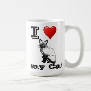 Caneca De Café Eu Amo Minha Gata De Gato