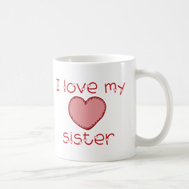 Caneca De Café Eu amo minha irmã (Direita)