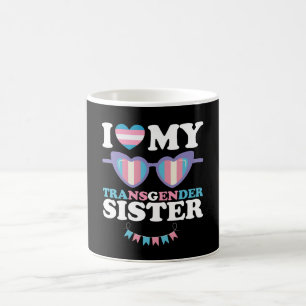 Caneca De Café Eu Amo Minha Irmã Transgênero Família Trans LGBTQ