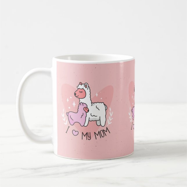 Caneca De Café Eu Amo Minha Mãe, Alpacas Mug (Esquerda)