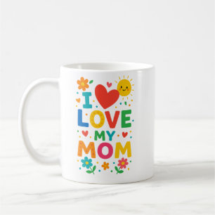 Caneca De Café Eu Amo Minha Mãe Mug