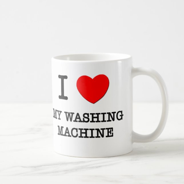 Caneca De Café Eu amo minha máquina de lavar (Direita)