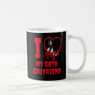 Caneca De Café Eu Amo Minha Namorada Gótica Foto do Coração Verme