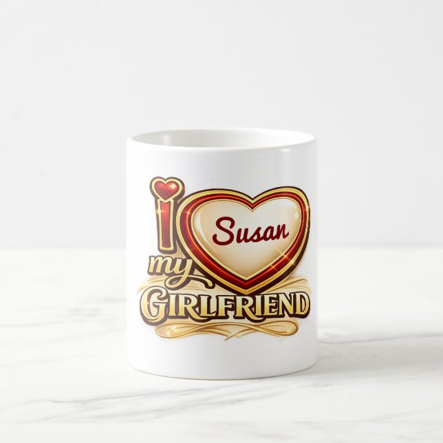Caneca De Café Eu Amo Minha Namorada Personalizado (Centro)