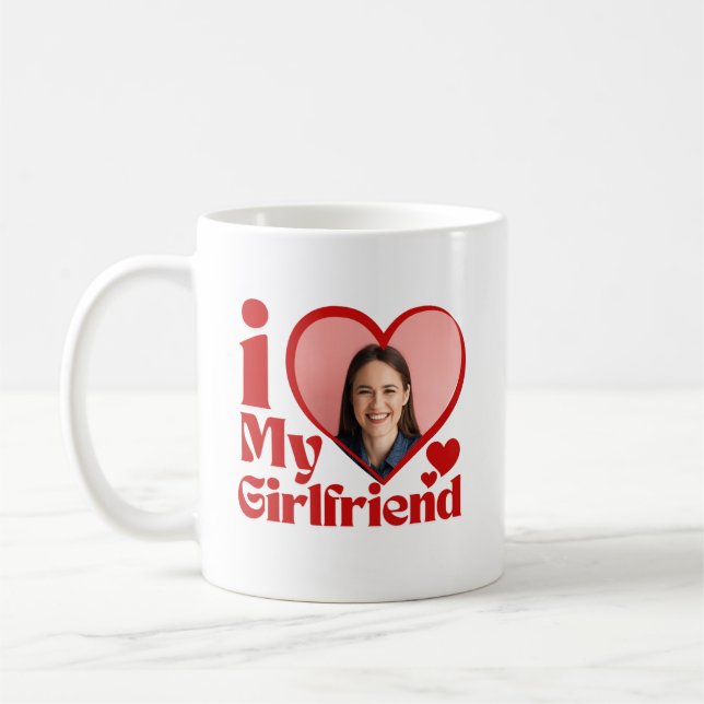 Caneca De Café Eu Amo Minha Namorada Personalizado  (Esquerda)