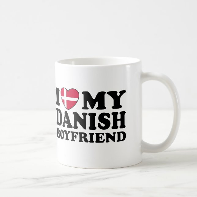 Caneca De Café Eu Amo Minha Namorado Dinamarquesa (Direita)