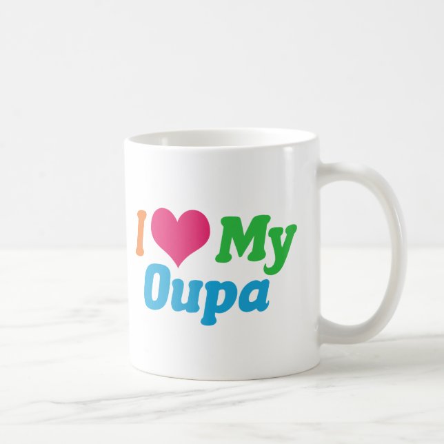 Caneca De Café Eu Amo Minha Oupa (Direita)