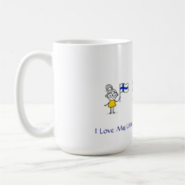 Caneca De Café Eu Amo Minha Pequena Gente Finn Gêmea De Café - Me