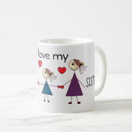 Caneca De Café Eu amo minhas irmãs adoráveis da vara das IRMÃS