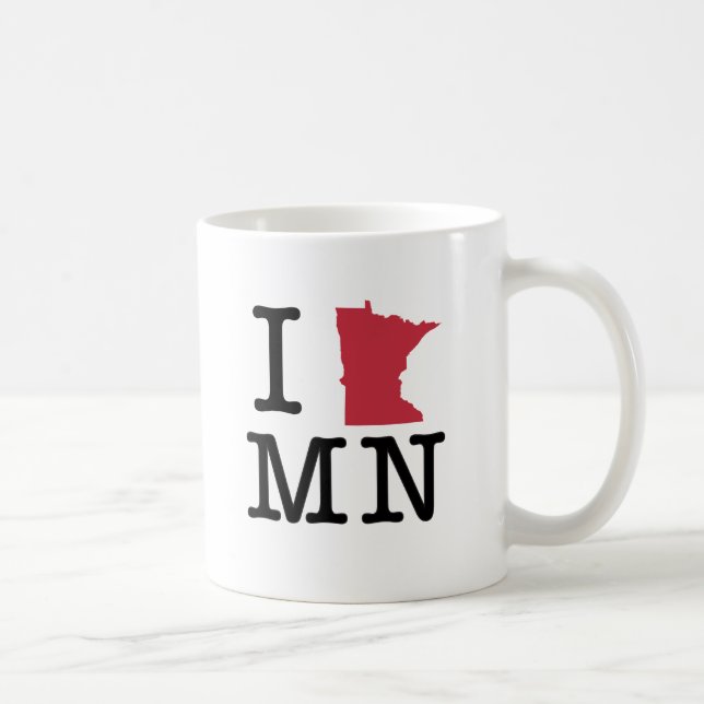 Caneca De Café Eu amo Minnesota (Direita)