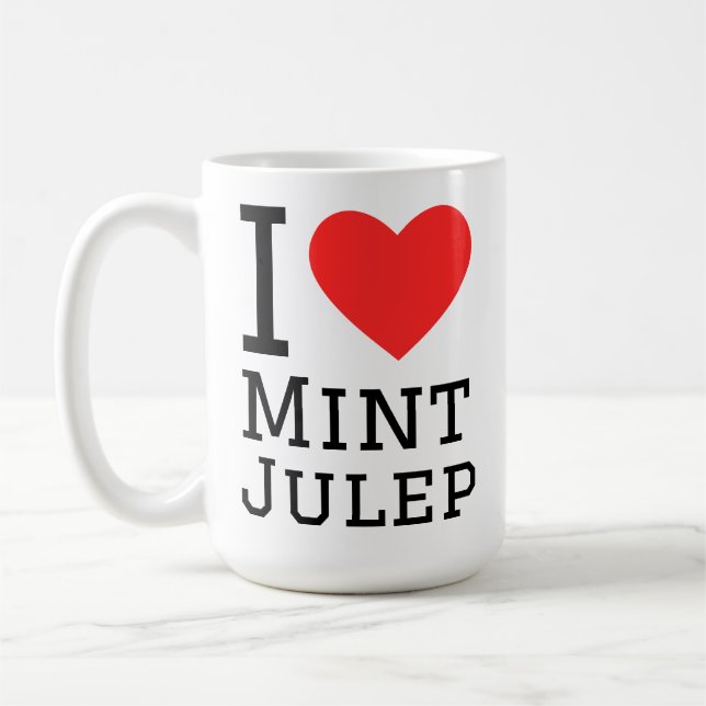 Caneca De Café Eu amo mint julep (Esquerda)