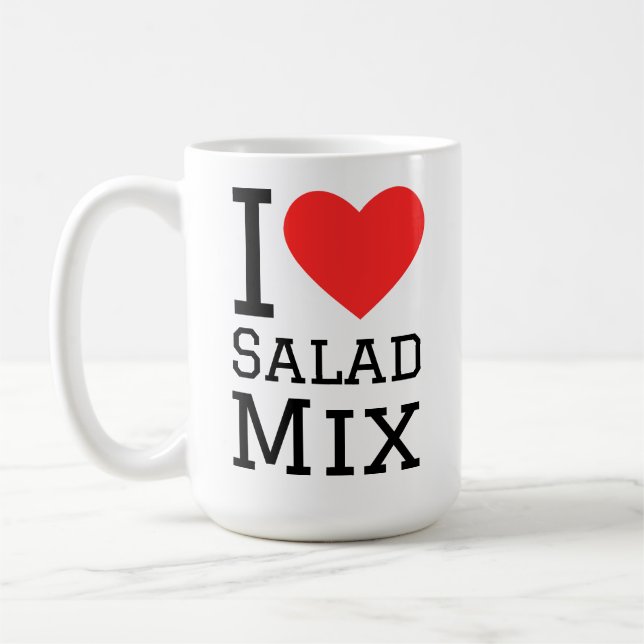 Caneca De Café Eu amo mistura de salada (Esquerda)