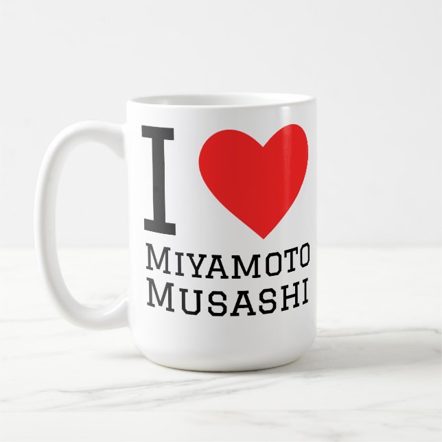 Caneca De Café Eu amo Miyamoto Musashi (Esquerda)