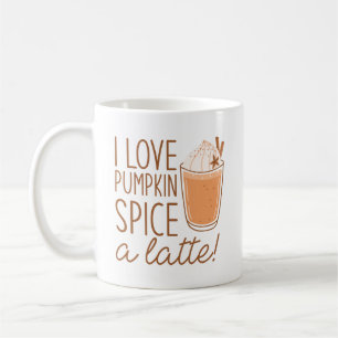 Caneca De Café Eu Amo Muito Tempero de Abóbora