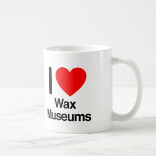 Caneca De Café eu amo museus da cera