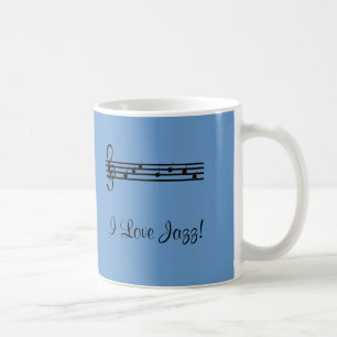 Caneca De Café Eu Amo Música Jazz