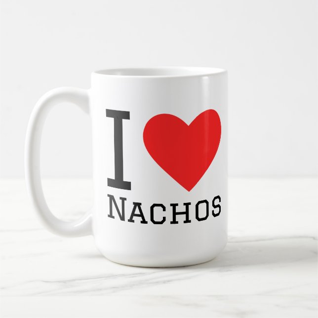 Caneca De Café Eu amo nachos (Esquerda)