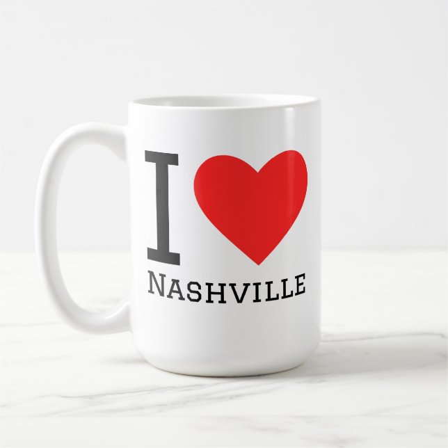 Caneca De Café Eu amo Nashville  (Esquerda)