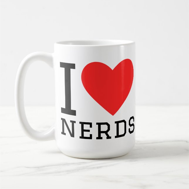 Caneca De Café Eu amo nerds (Esquerda)