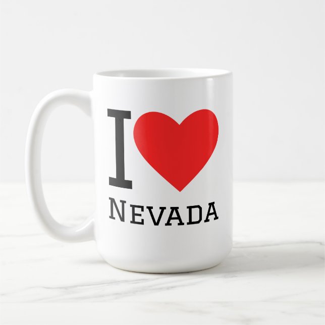 Caneca De Café Eu amo Nevada (Esquerda)