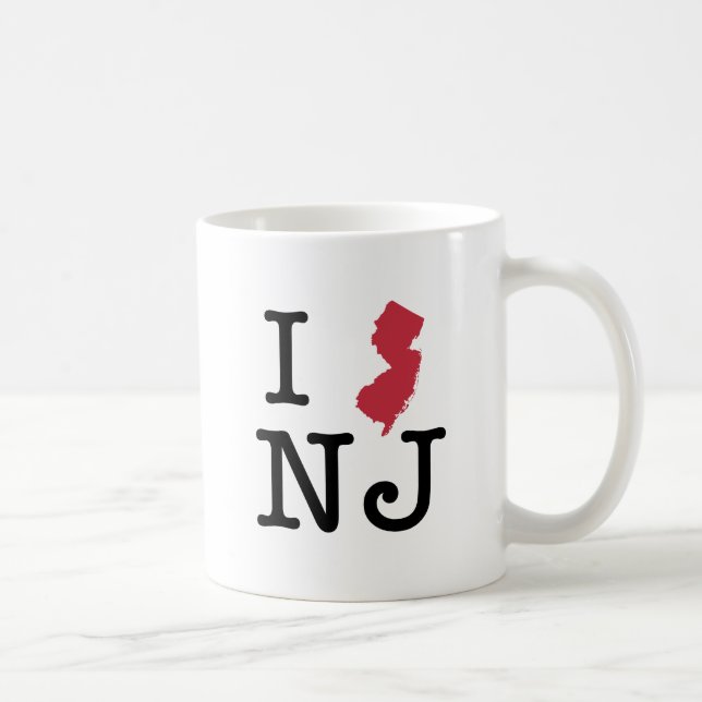 Caneca De Café Eu amo New-jersey (Direita)