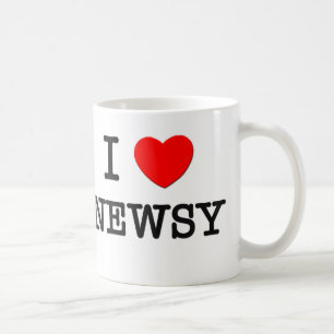 Caneca De Café Eu amo Newsy