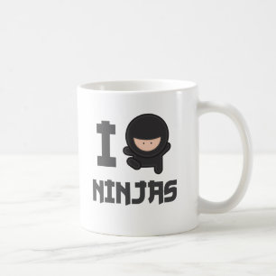 Caneca De Café Eu amo ninjas