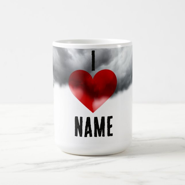 Caneca De Café Eu Amo Nome Personalizado (Centro)