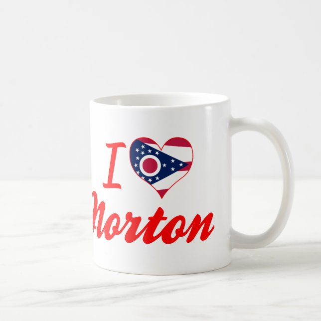 Caneca De Café Eu amo Norton, Ohio (Direita)