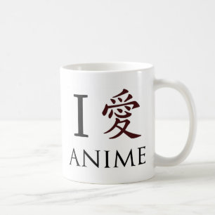 Caneca De Café Eu amo o Anime japonês