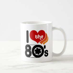 Caneca De Café Eu amo o anos 80