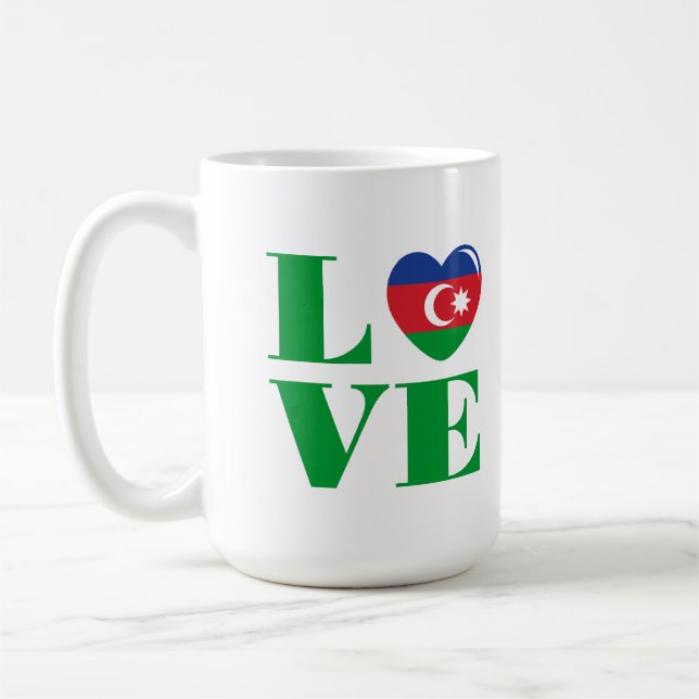 Caneca De Café Eu amo o Azerbaijão (Esquerda)
