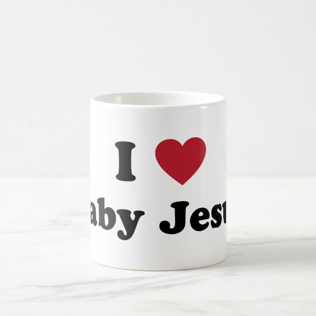 Caneca De Café Eu amo o bebê jesus (Centro)