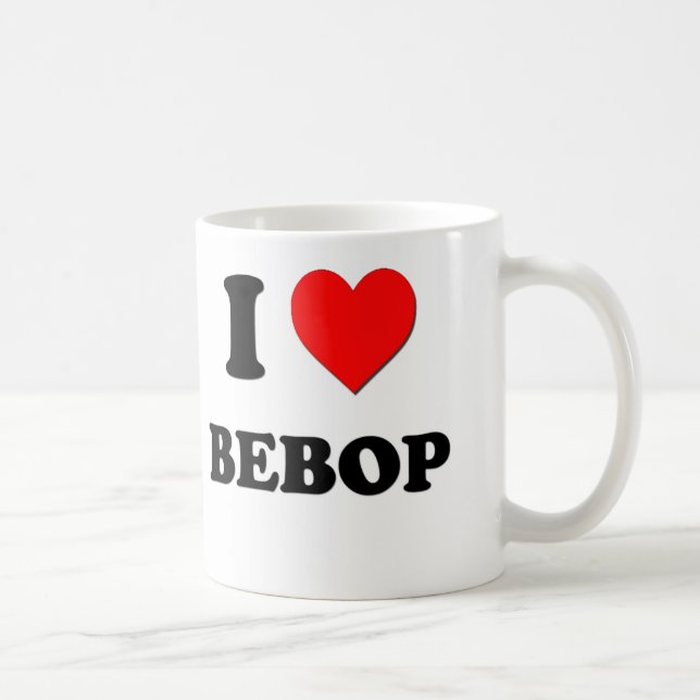 Caneca De Café Eu amo o Bebop (Direita)