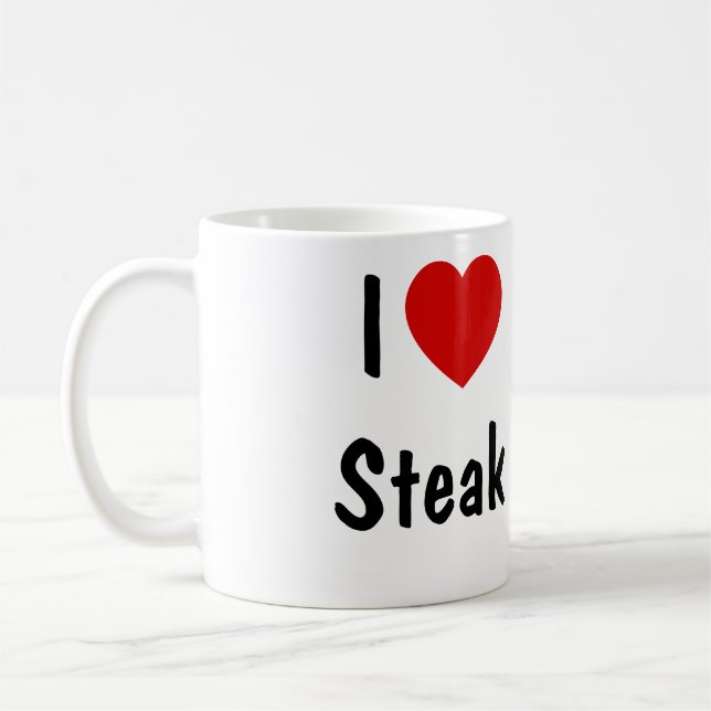 Caneca De Café Eu Amo O Bife (Esquerda)