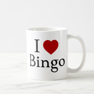 Caneca De Café Eu amo o Bingo