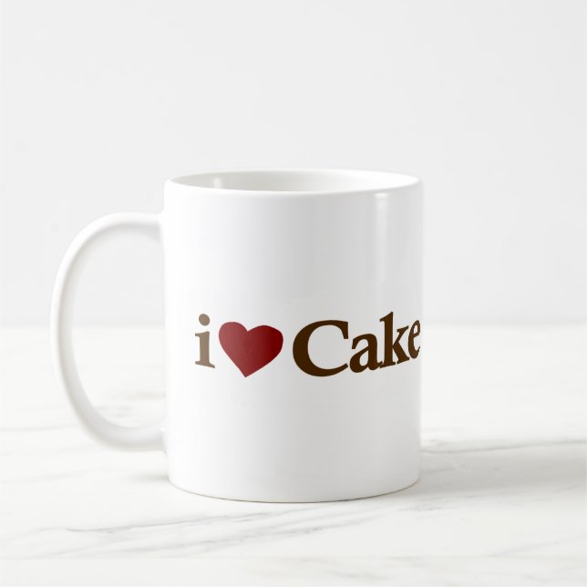 Caneca De Café Eu amo o bolo (Esquerda)