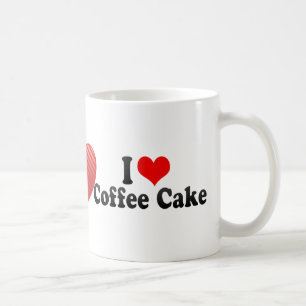 Caneca De Café Eu amo o bolo de café