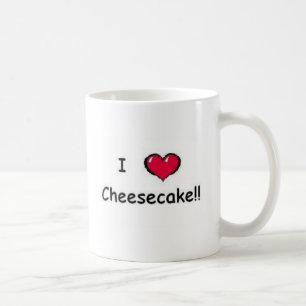 Caneca De Café Eu amo o bolo de queijo
